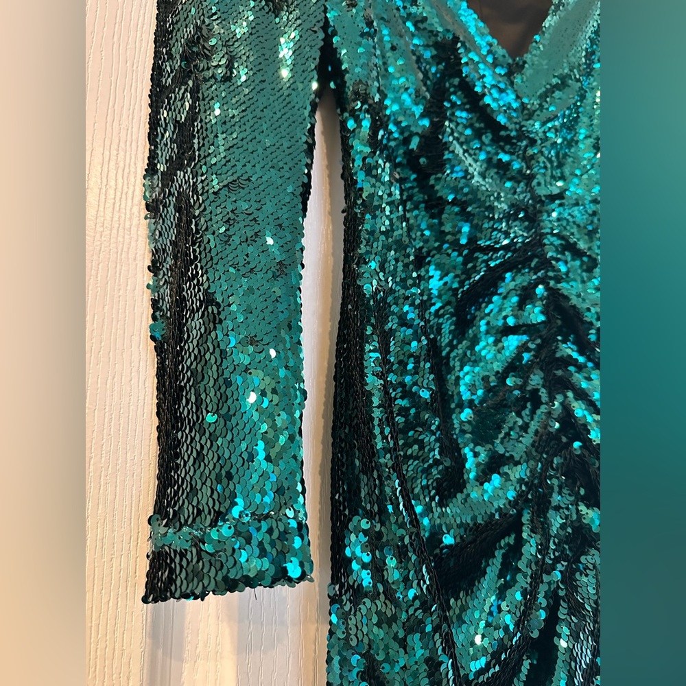Green Sequin Zara Dress : Holiday , Party - Picture 7 of 8